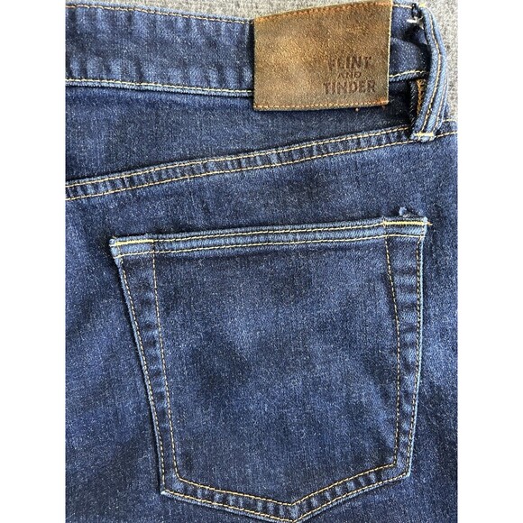 Flint And Tinder Selvedge Jeans Men's Sz 31x30 Slim Fit Dark Wash Huckleberry - Picture 6 of 14